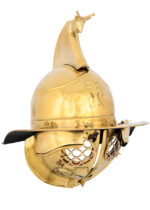 Thraex Gladiator Helmet, Brass