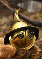 Thraex Gladiator Helmet, Brass