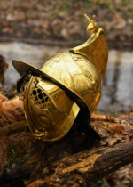 Thraex Gladiator Helmet, Brass