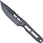 Haller Knife – juodas taktinio dizaino peilis su fiksuota geležte