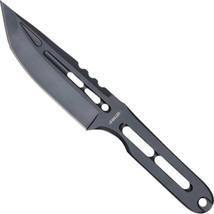 Haller Knife – juodas taktinio dizaino peilis su fiksuota geležte