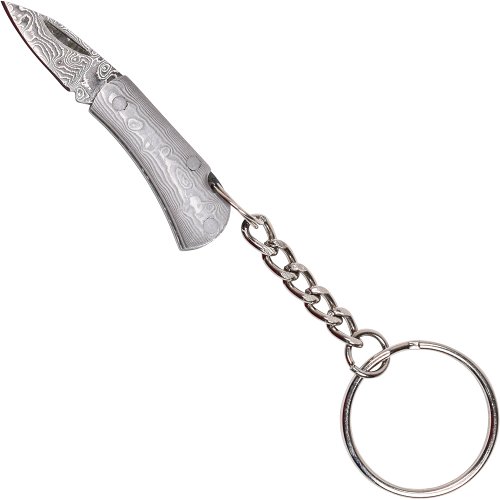 Haller Mini Pocket Knife – damasko plieno mini peiliukas raktų pakabuke