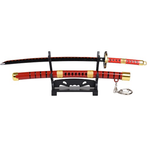 One Piece Mini Katana "Sandai Kitetsu" replika su raktų pakabuku